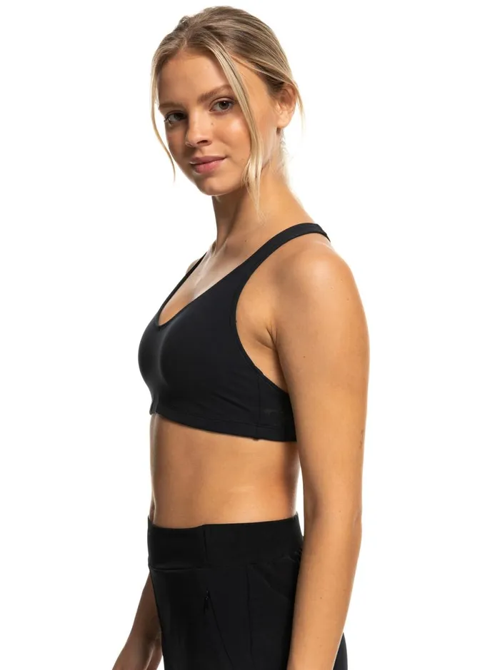 Heart Into It 8211 Sports Bra Anthracite Women Roxy Sports Bras