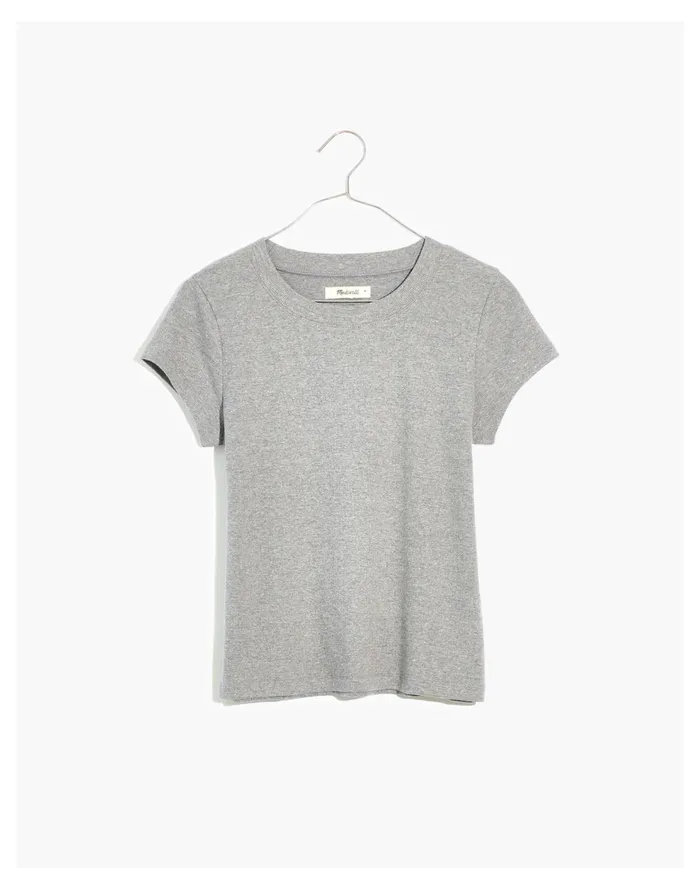 Heathered Brightside Tee Hthr Graphite Women Madewell Tees
