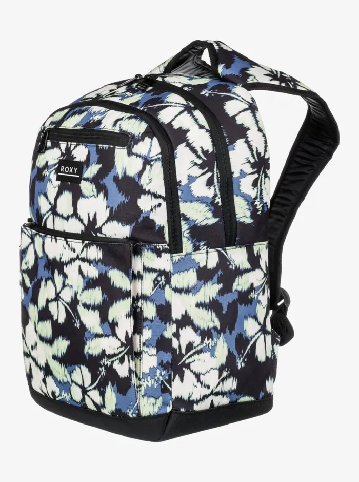 Here You Are 8211 Medium Backpack Wild Wind Hibiscus Mirage WomenKids Roxy Backpacks