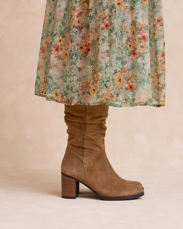 High Boot Suitea Taupe Women Polin Et Moi Boots