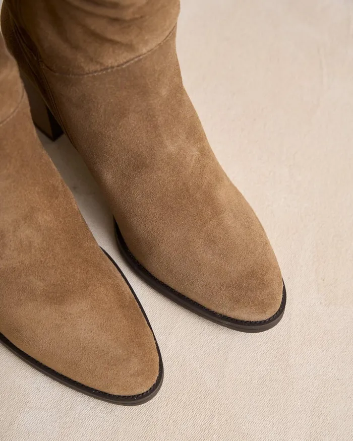 High Boot Suitea Taupe Women Polin Et Moi Boots