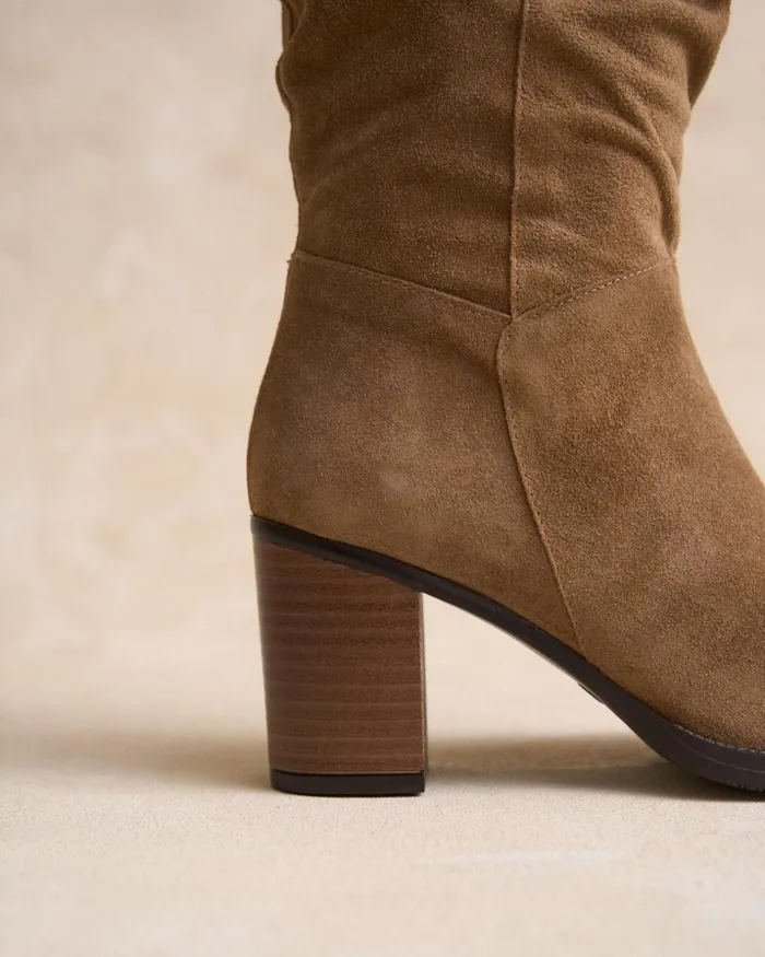 High Boot Suitea Taupe Women Polin Et Moi Boots