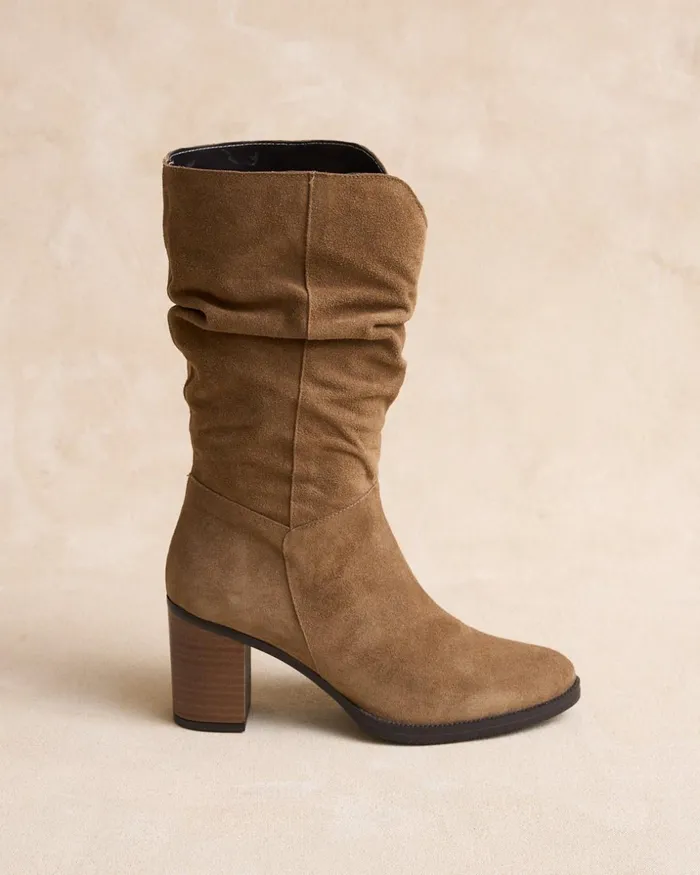 High Boot Suitea Taupe Women Polin Et Moi Boots