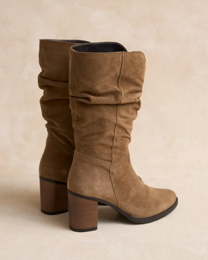 High Boot Suitea Taupe Women Polin Et Moi Boots