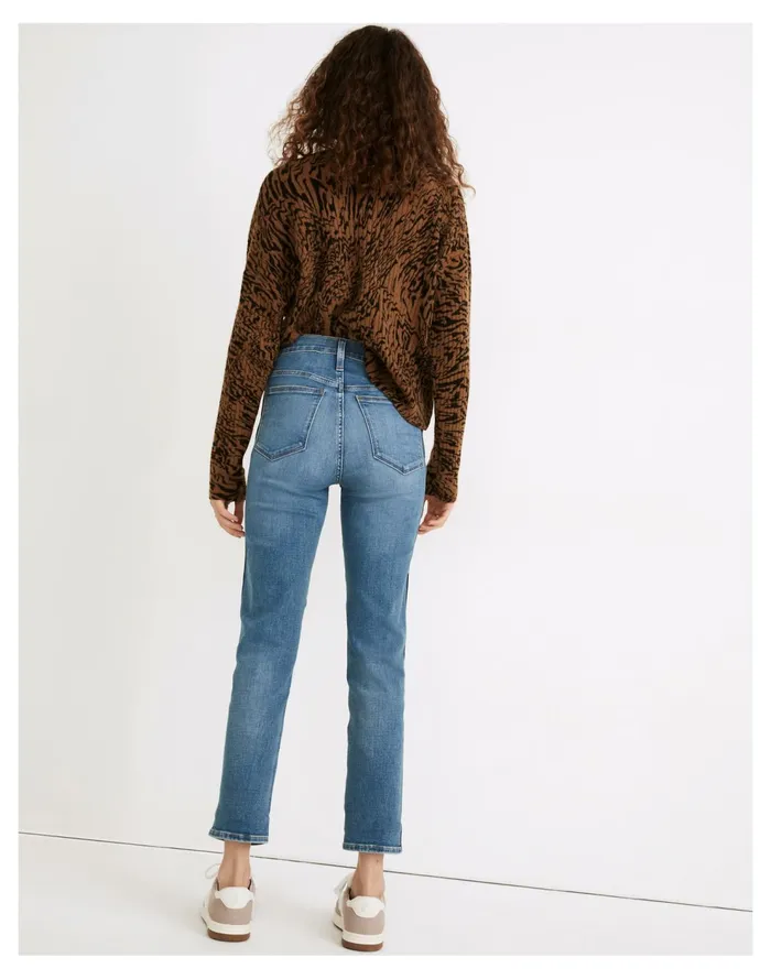 High Rise Slim Straight Jeans In Arverne Wash Arverne Wash Women Madewell Jeans