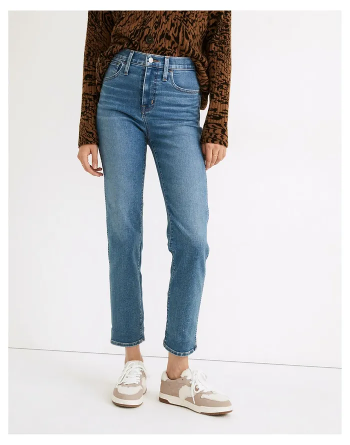 High Rise Slim Straight Jeans In Arverne Wash Arverne Wash Women Madewell Jeans
