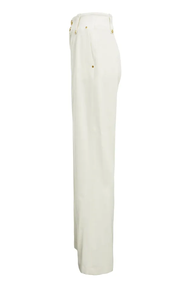 High Waisted Straight Trouser Ivory Women Holland Cooper Trousers