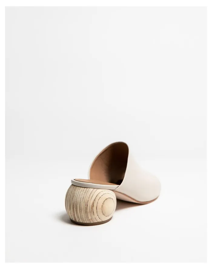 HUMA BLANCO Leather Milla Sandal Mules Cream Women Madewell Heels HUMA BLANCO Leather Milla Sandal Mules Cream Women Madewell Heels