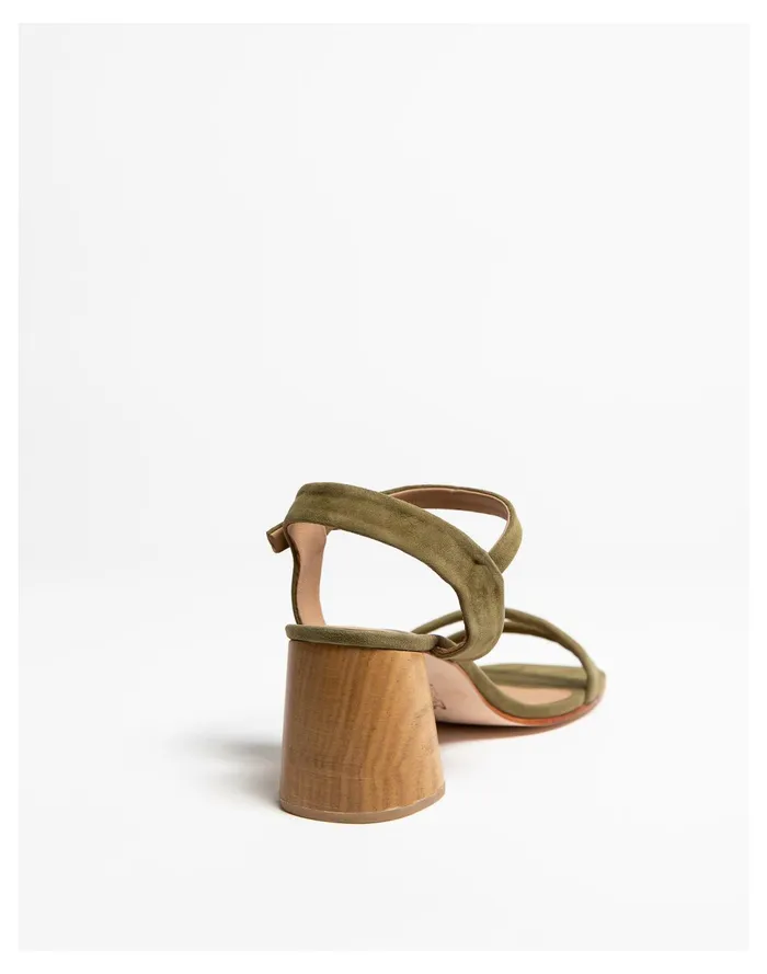HUMA BLANCO Suede Nadia Sandals Olive Women Madewell Heels HUMA BLANCO Suede Nadia Sandals Olive Women Madewell Heels