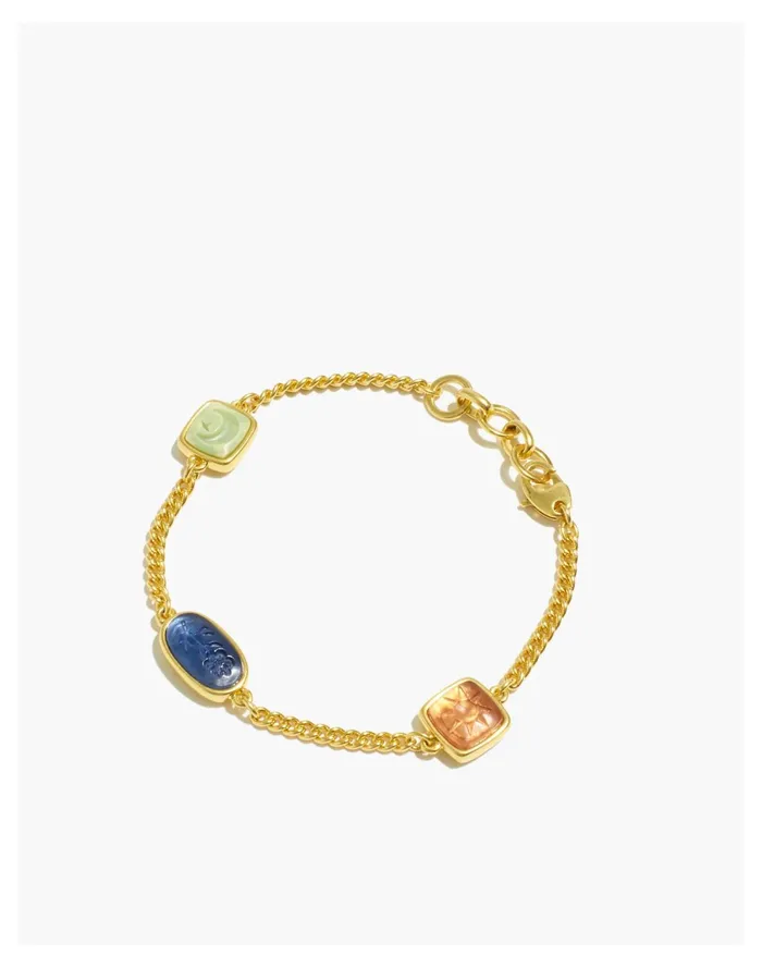 Impression Resin Charm Bracelet Blue Jay Multi Women Madewell Bracelets