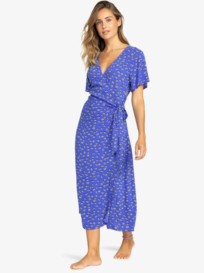 Indigo Sand 8211 Midi Dress Amparo Flower Rain Apparel Women Roxy Dresses