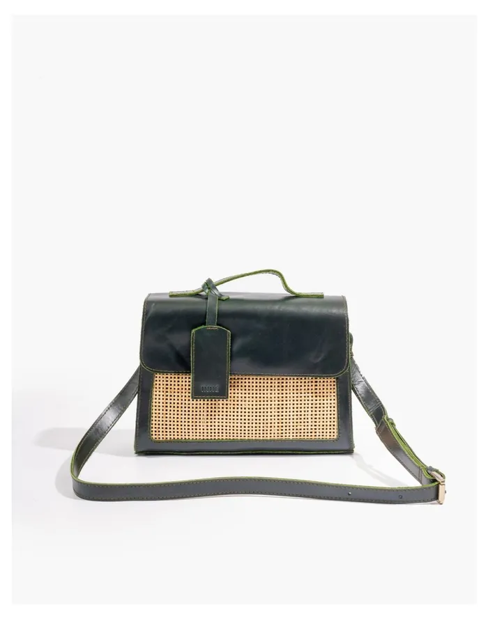 INN Studios Cruz Satchel Sling Forest Green Women Madewell Crossbody Bags