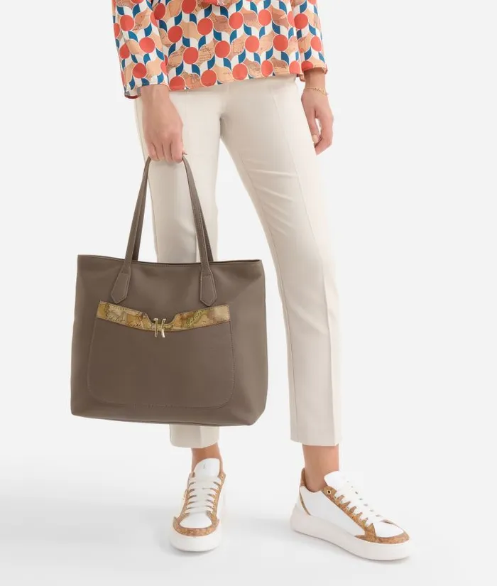 Innovative Vision Shopper Bag Dark Taupe Woman Alviero Martini Totes