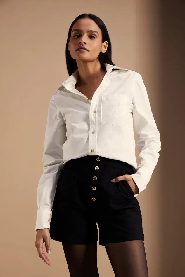 Isabella Poplin Shirt White Women Holland Cooper Tops Isabella Poplin Shirt White Women Holland Cooper Tops