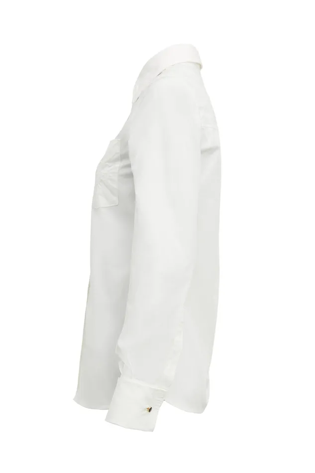 Isabella Poplin Shirt White Women Holland Cooper Tops Isabella Poplin Shirt White Women Holland Cooper Tops