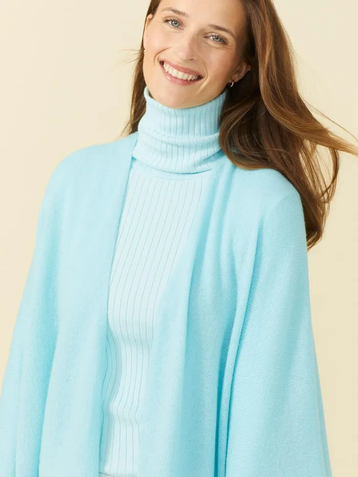 JMcLaughlin Jackets and Outerwear Women Julia Cashmere Wrap Aqua