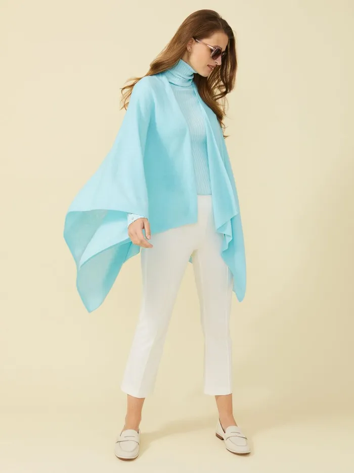 JMcLaughlin Jackets and Outerwear Women Julia Cashmere Wrap Aqua