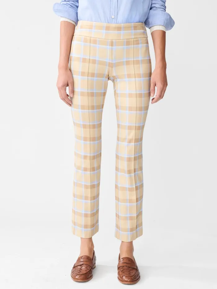 JMcLaughlin Pants Women Rylie Pants In Stadium Plaid Tanbrown