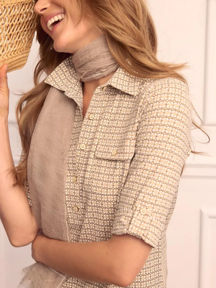 JMcLaughlin Scarves Women Lawton Cashmere Scarf Taupe