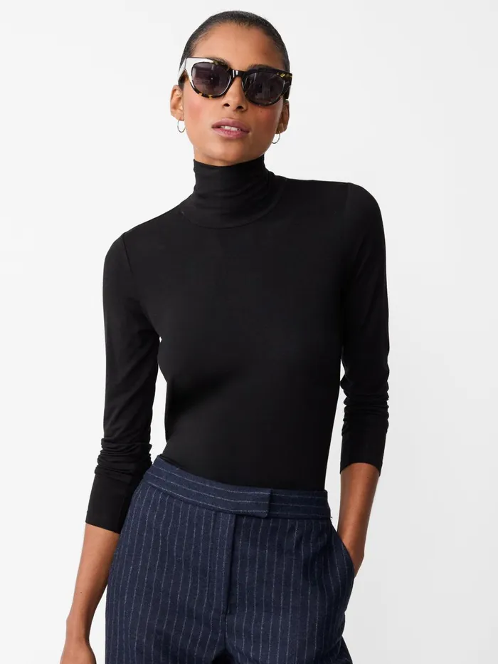 JMcLaughlin Shirts and Tops Women Nadia Turtleneck Black