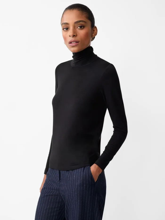 JMcLaughlin Shirts and Tops Women Nadia Turtleneck Black