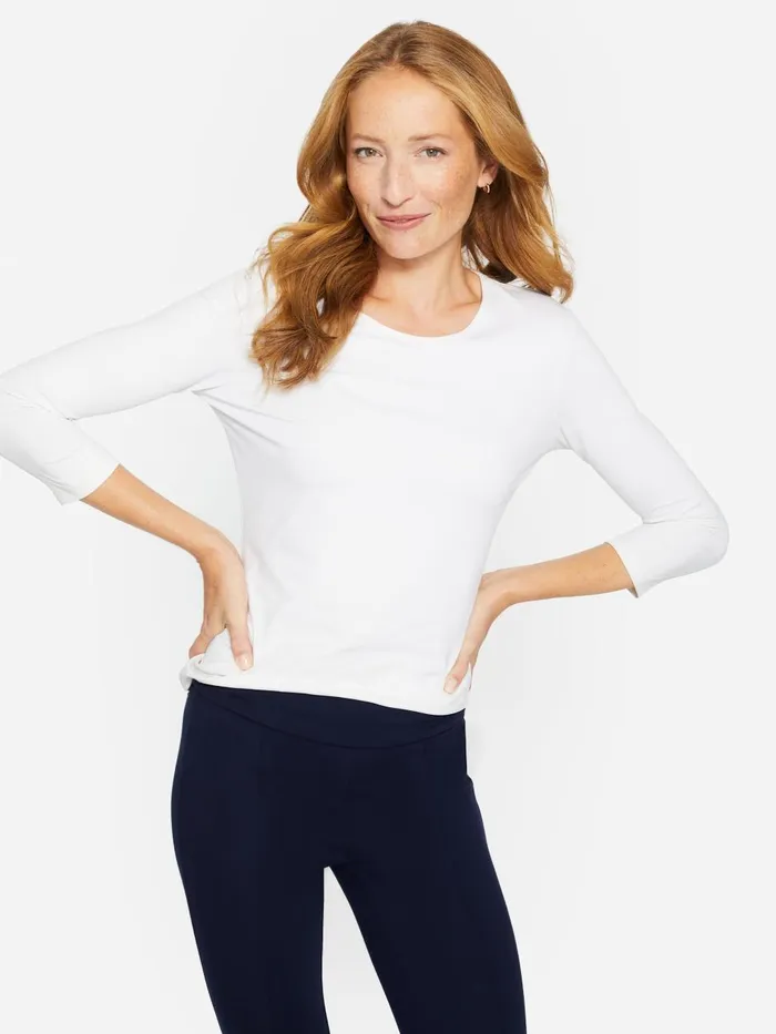 JMcLaughlin Shirts and Tops Women Signature Tee White