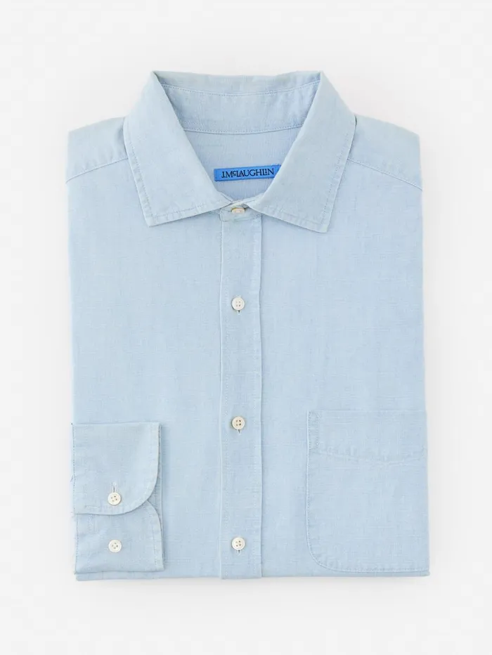 JMcLaughlin Shirts Men Club Classic Fit Shirt Chambray