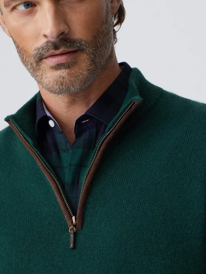 JMcLaughlin Sweaters Men Tate Cashmere Sweater Bottle Green