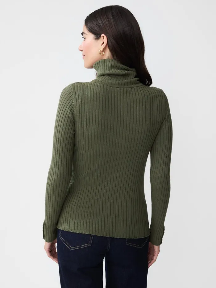 JMcLaughlin Sweaters Women Arlette Turtleneck Olive Green JMcLaughlin Sweaters Women Arlette Turtleneck Olive Green