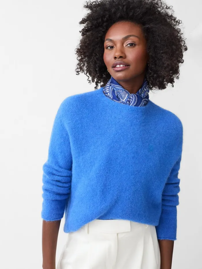 JMcLaughlin Sweaters Women Tenley Alpaca Blend Sweater French Blue JMcLaughlin Sweaters Women Tenley Alpaca Blend Sweater French Blue