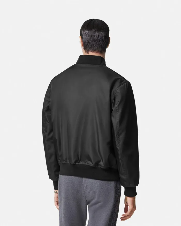 Jackets and Coats Men Versace Barocco Reversible Bomber Jacket Gray