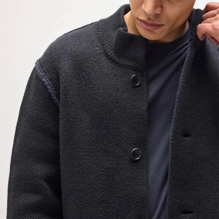 JacketsOuterwear Men James Perse Coastal Knit Jacket Blacknavy JacketsOuterwear Men James Perse Coastal Knit Jacket Blacknavy