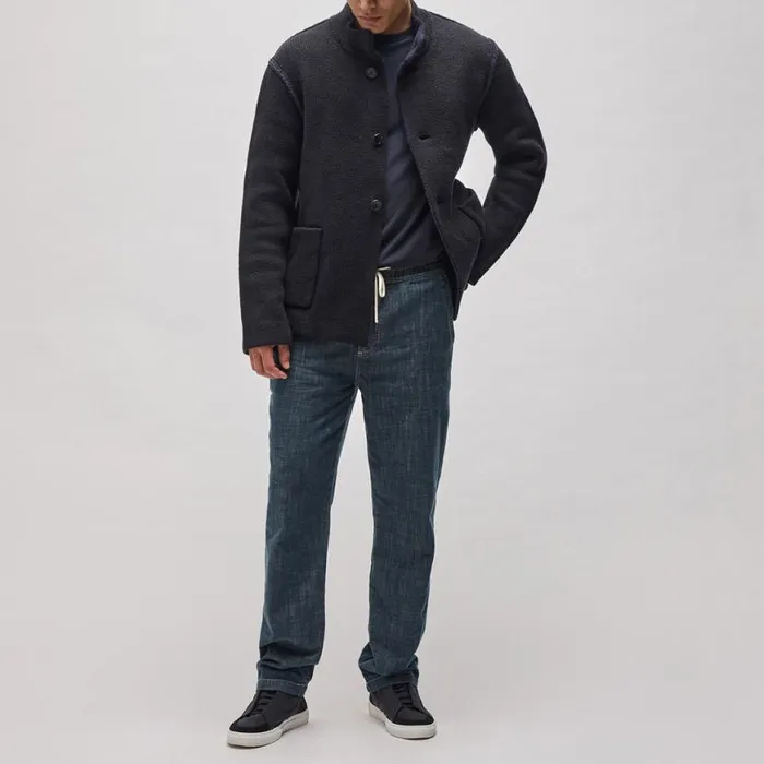 JacketsOuterwear Men James Perse Coastal Knit Jacket Blacknavy JacketsOuterwear Men James Perse Coastal Knit Jacket Blacknavy
