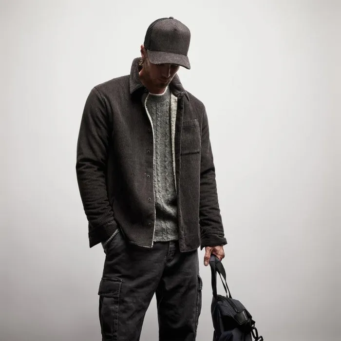JacketsOuterwear Men James Perse Sherpa Lined Corduroy Shirt Jacket Kona
