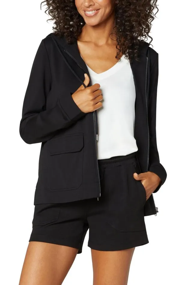 Jackets Women Liverpool Los Angeles Zip Up Hoodie Jacket Black