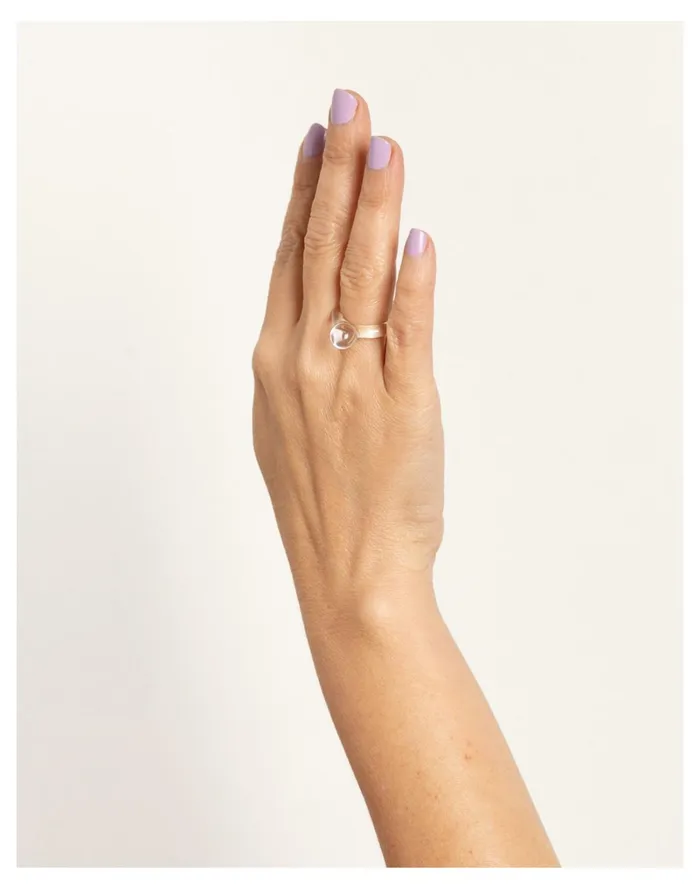 Jane DArensbourg Dot Clear Glass Ring One Color Women Madewell Rings Jane DArensbourg Dot Clear Glass Ring One Color Women Madewell Rings