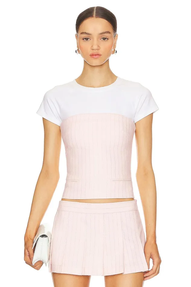 Jasmine Top Pink Pinstripe Women Lovers Friends Tops
