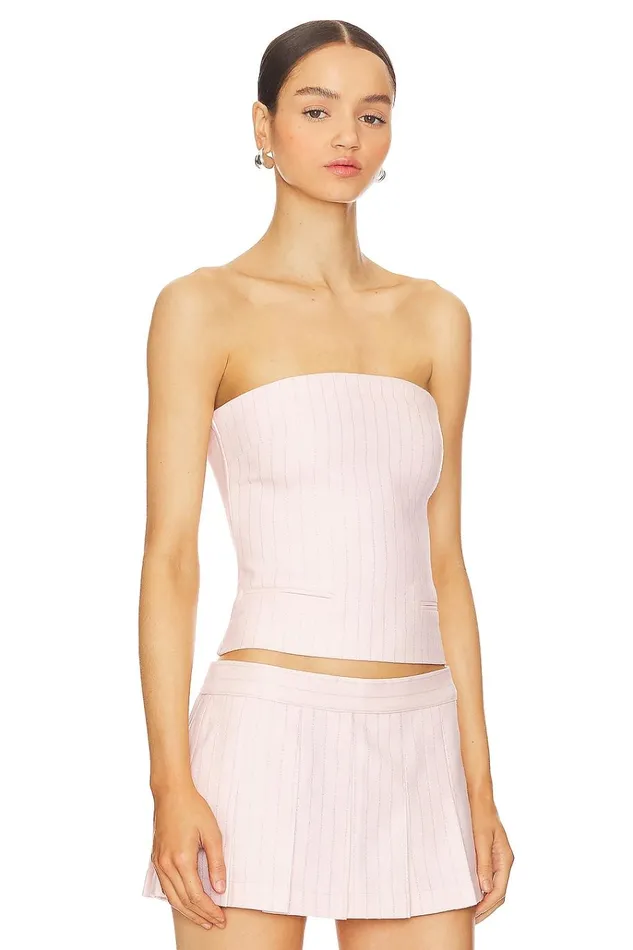 Jasmine Top Pink Pinstripe Women Lovers Friends Tops Jasmine Top Pink Pinstripe Women Lovers Friends Tops