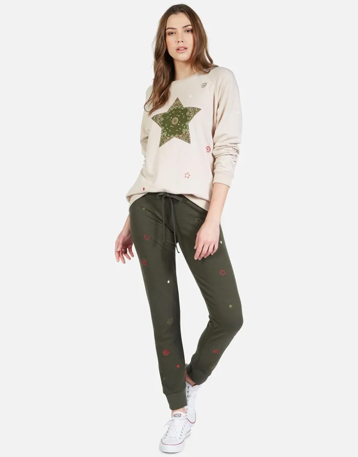 Jess Bandana Elements Forest Night Women039s Lauren Moshi Long Sweatpants