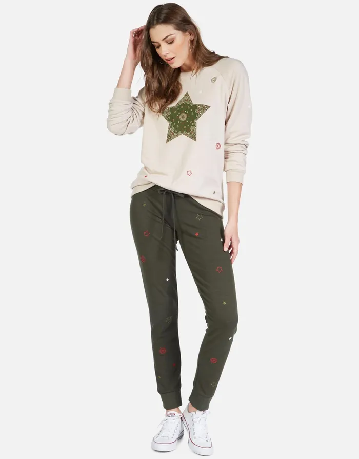 Jess Bandana Elements Forest Night Women039s Lauren Moshi Long Sweatpants
