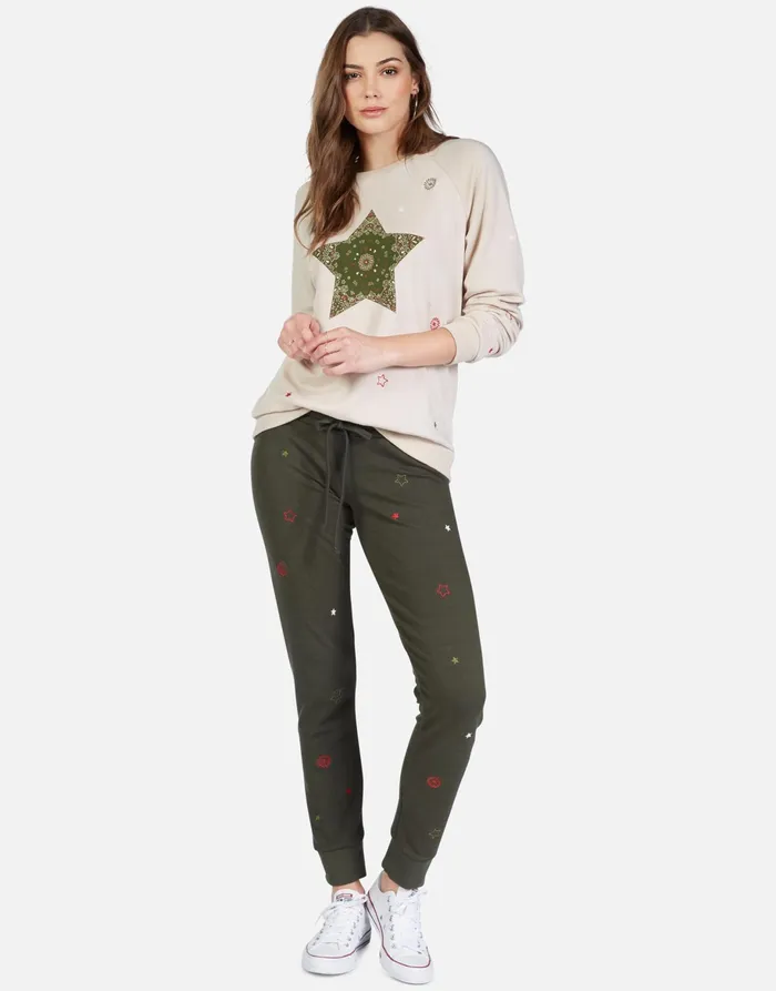 Jess Bandana Elements Forest Night Women039s Lauren Moshi Long Sweatpants