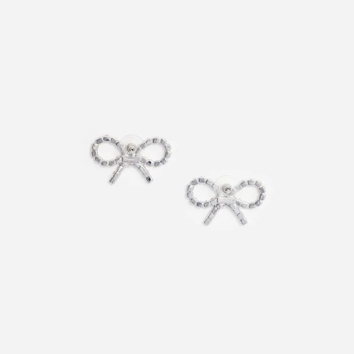 Jewellery Women Self Portrait Mini Bow Crystal Earrings
