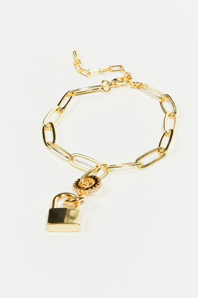 Jewelry Altar8217d State Women Lock Charm Bracelet