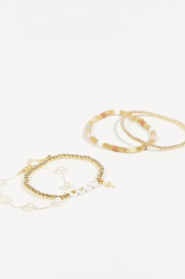 Jewelry Altar8217d State Women WWJD Stretch Beaded Bracelet Set