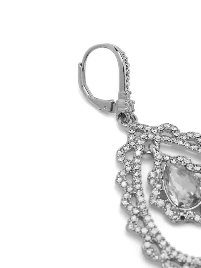 Jewelry Earrings Marchesa Teardrop Chandelier Earring Crystal