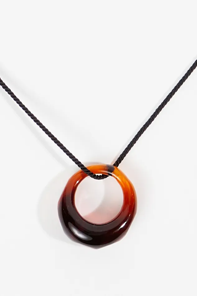 Jewelry Resin Crescent Pendant Cord Choker Necklace 8211 Altar8217d State Women