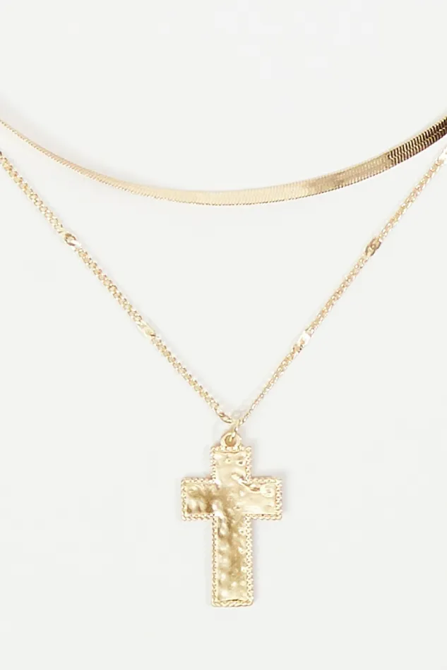 Jewelry Women Altar8217d State Cross Pendant Dainty Layered Necklace