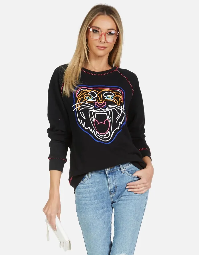 Jocelyn Neon Line Tiger Black Women039s Lauren Moshi Long Sleeve