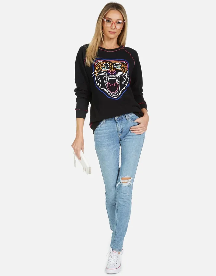 Jocelyn Neon Line Tiger Black Women039s Lauren Moshi Long Sleeve