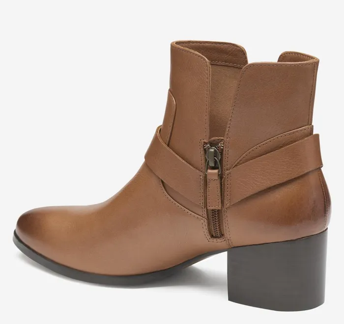JohnstonandMurphy Boots and Booties Trista Harness Bootie Cognac Calfskin 8211 Women JohnstonandMurphy Boots and Booties Trista Harness Bootie Cognac Calfskin 8211 Women